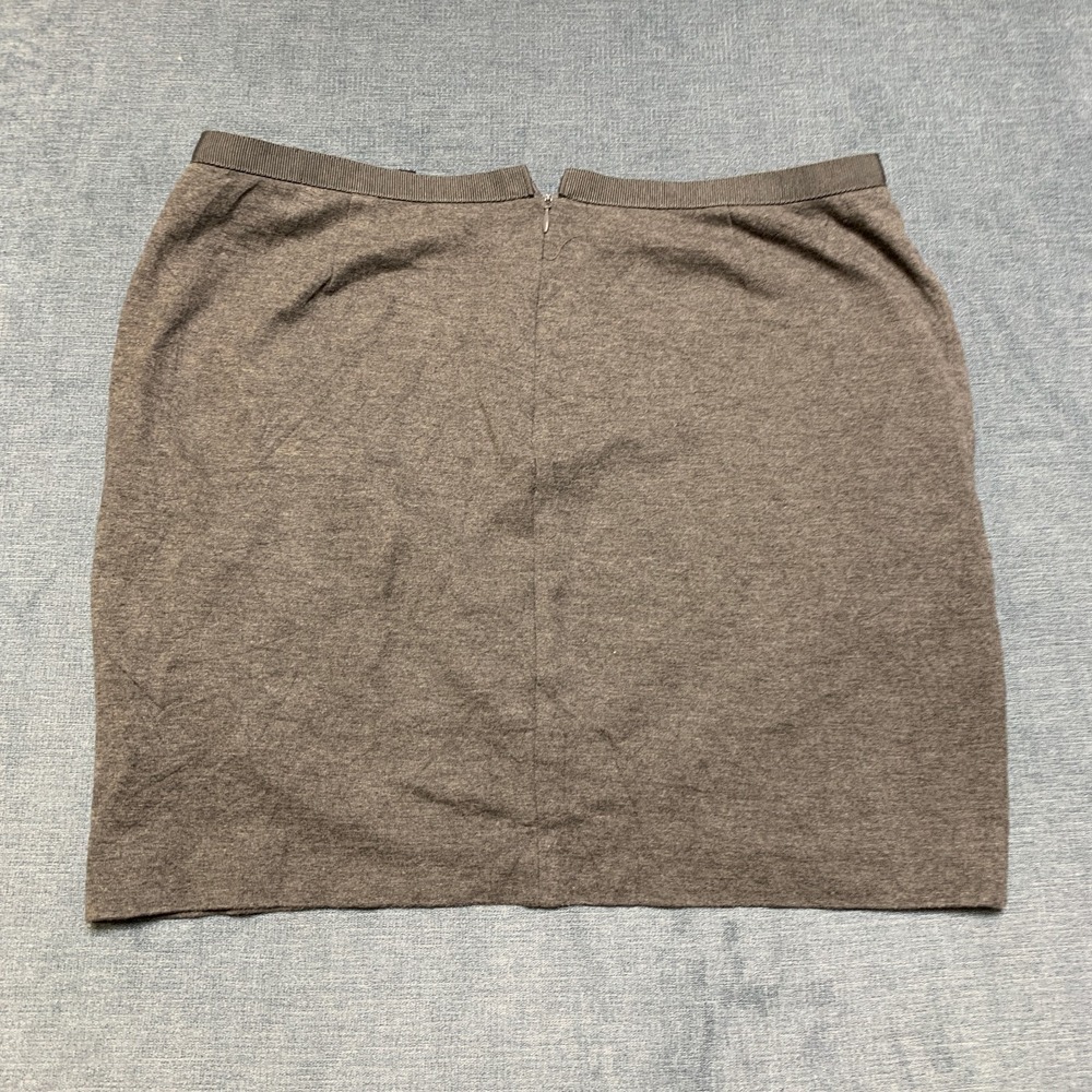 Banana Republic Mini Skirt Women 12 Gray Front Zip Straight Business Formal Wear